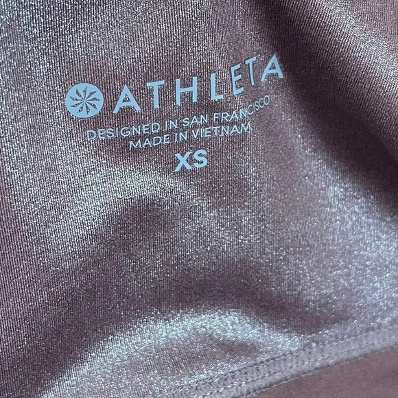 Athleta Chaturanga Tights Womens Size XS Pink Shimmer Stretch Leggings - Picture 8 of 13